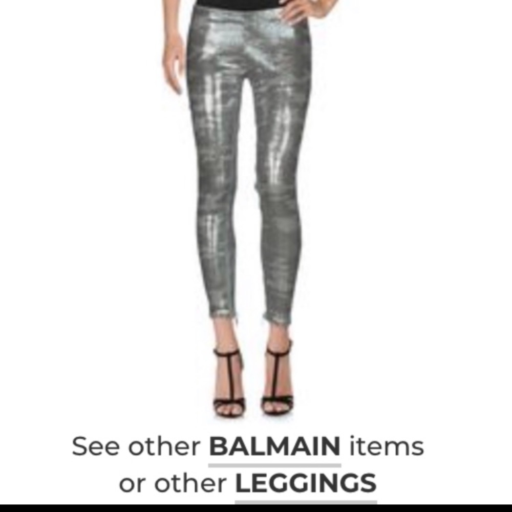 Balmain sequin camo leggings. Very sexy.